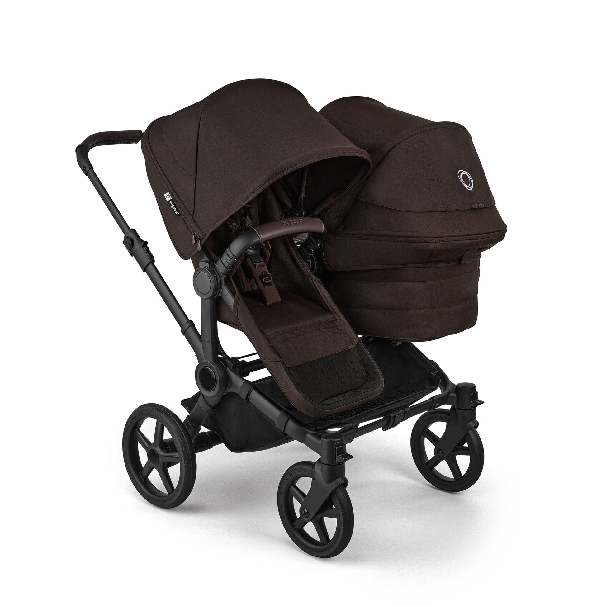 Bugaboo Donkey 6 Mono + Turtle Air Shield Travel System Bundle - Black / Cocoa Brown / Cocoa Brown - D6-TRVL-100370034
