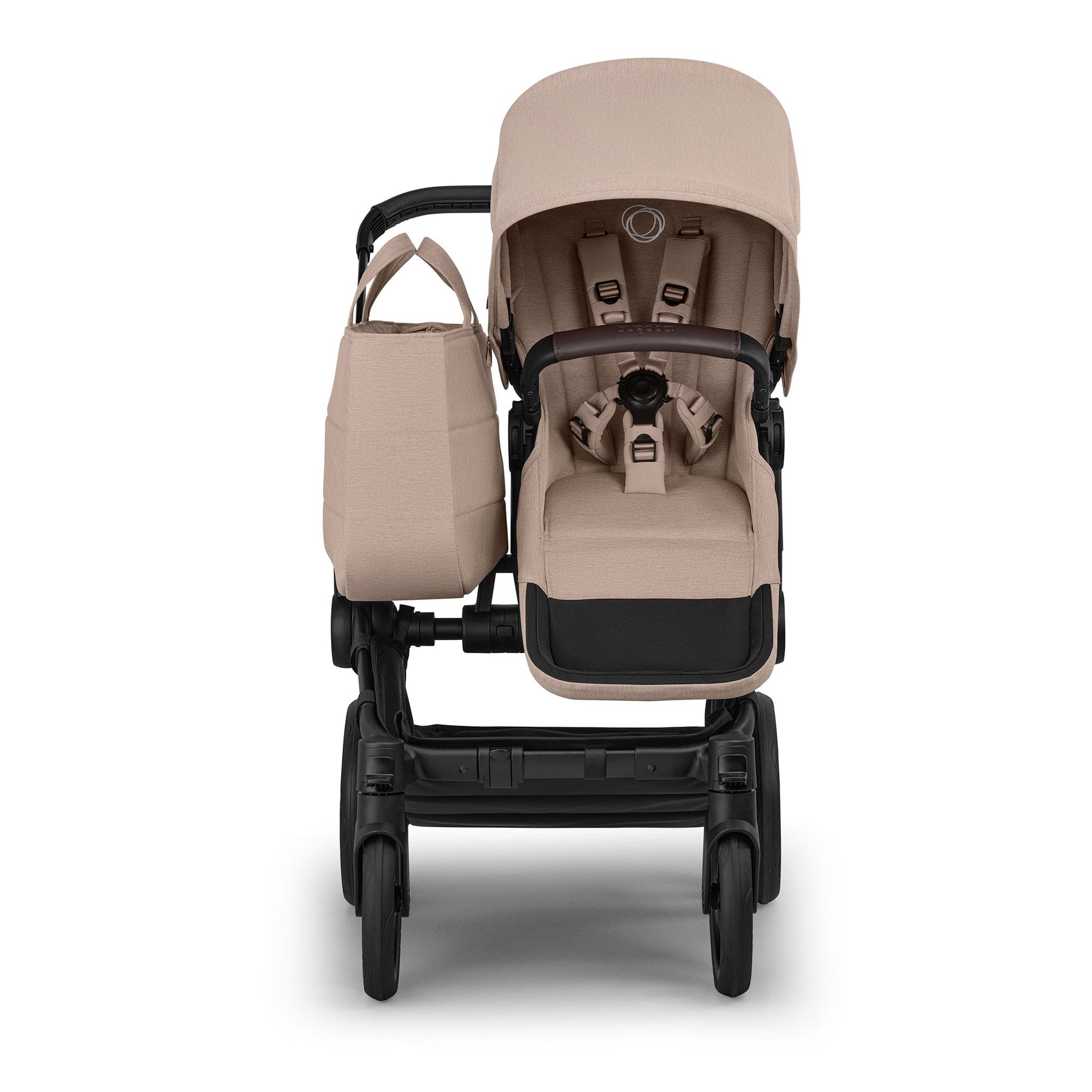Bugaboo Donkey 6 + Turtle Air Shield Twin Travel System Bundle - Black / Desert Taupe Melange / Desert Taupe Melange - D6-TWIN-TRVL-100370032