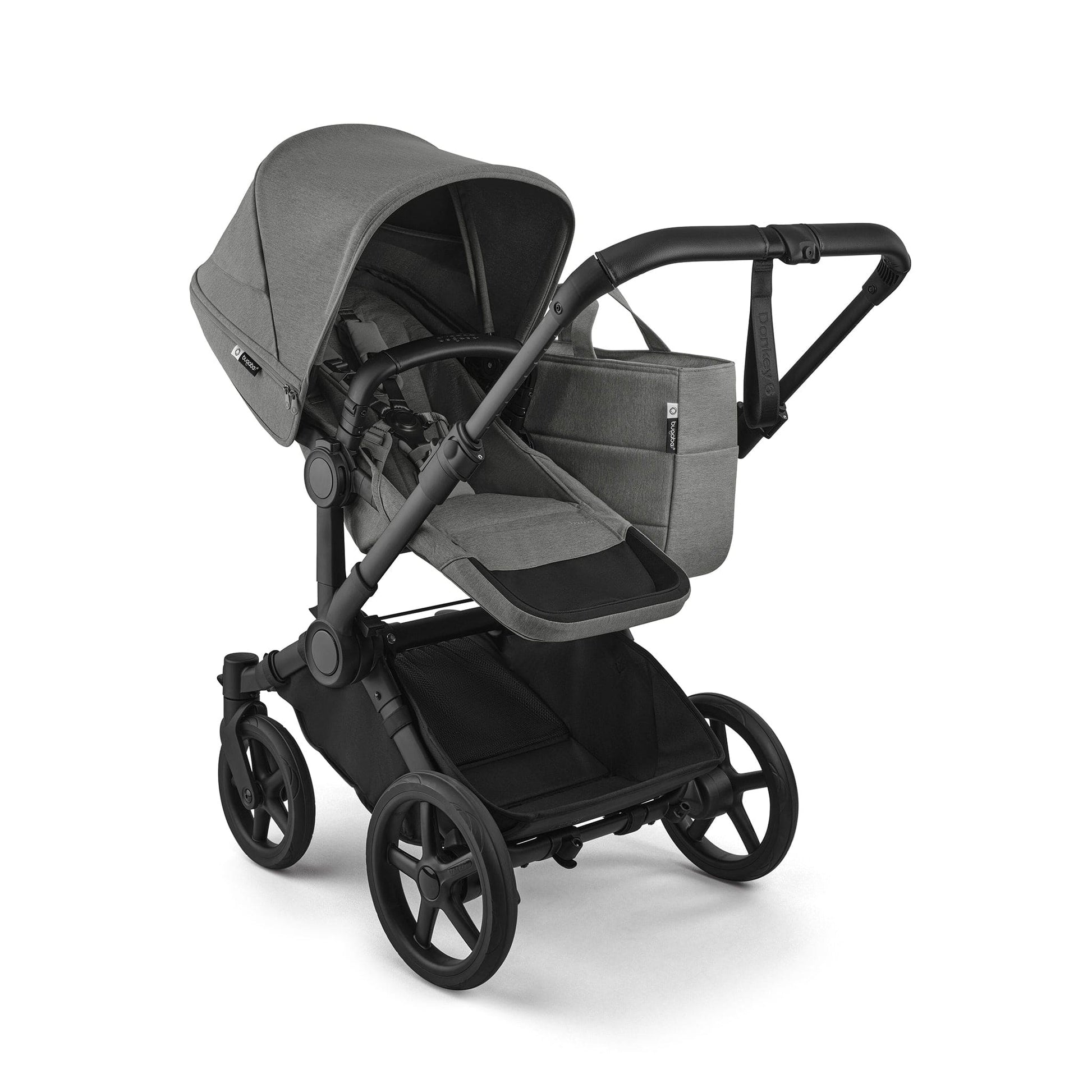 bugaboo Donkey 6 Duo Essential Bundle moon grey for 2 children with 4 wheels
