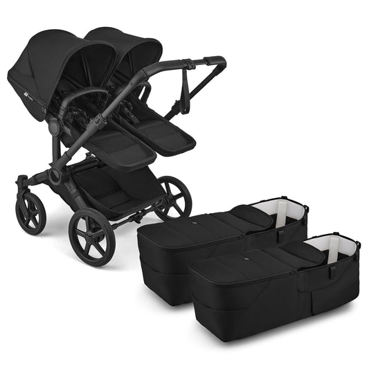 Bugaboo Donkey 6 Twin Complete Stroller Bundle - Black / Heritage Black / Heritage Black - D6-TWIN-100370029