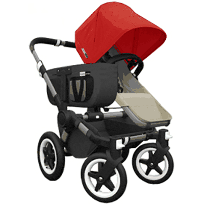 Bugaboo Donkey Mono Stroller in Sand/Red - 180110SA01-11RD