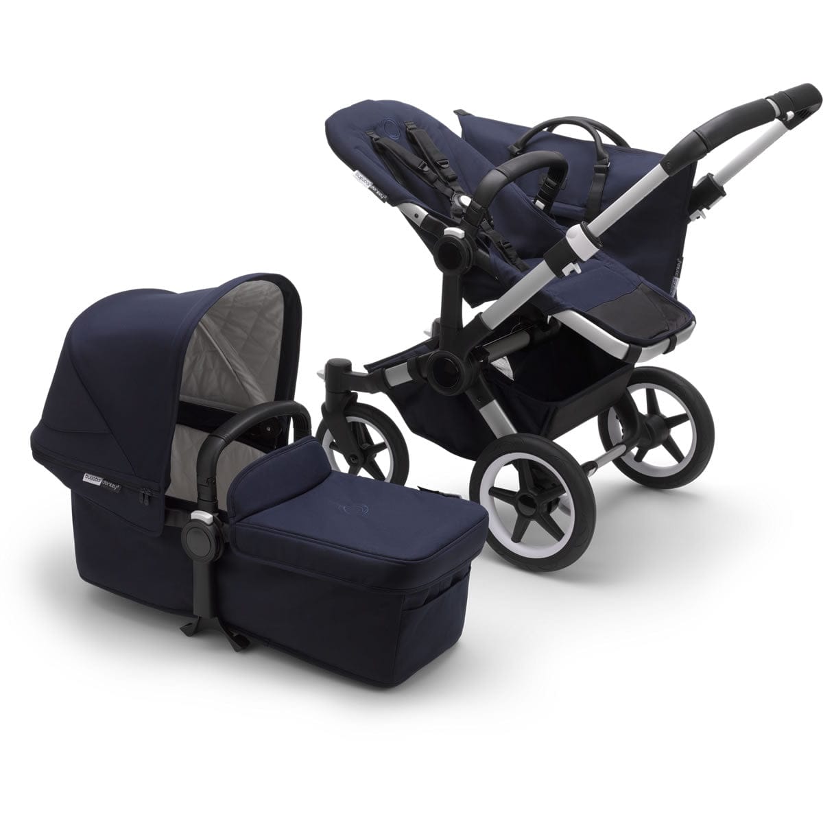 Bugaboo Donkey3 Classic Mono Stroller - Aluminum/Dark Navy - 181150AA02