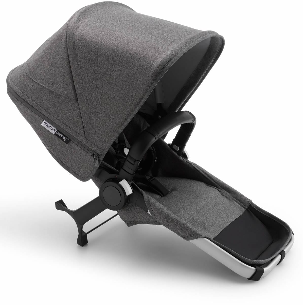 Bugaboo Donkey3 Duo Extension Set - Aluminum/Grey Melange/Grey Melange
