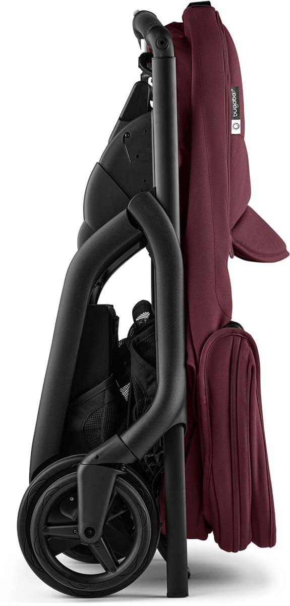 Bugaboo Dragonfly Complete Lightweight Compact Stroller + Bassinet - Black / Dark Cherry / Dark Cherry - 100292001