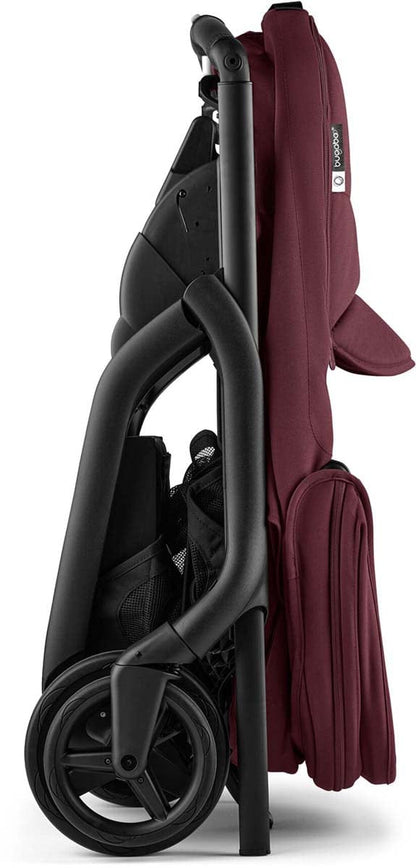 Bugaboo Dragonfly Complete Lightweight Compact Stroller + Bassinet - Black / Dark Cherry / Dark Cherry - 100292001