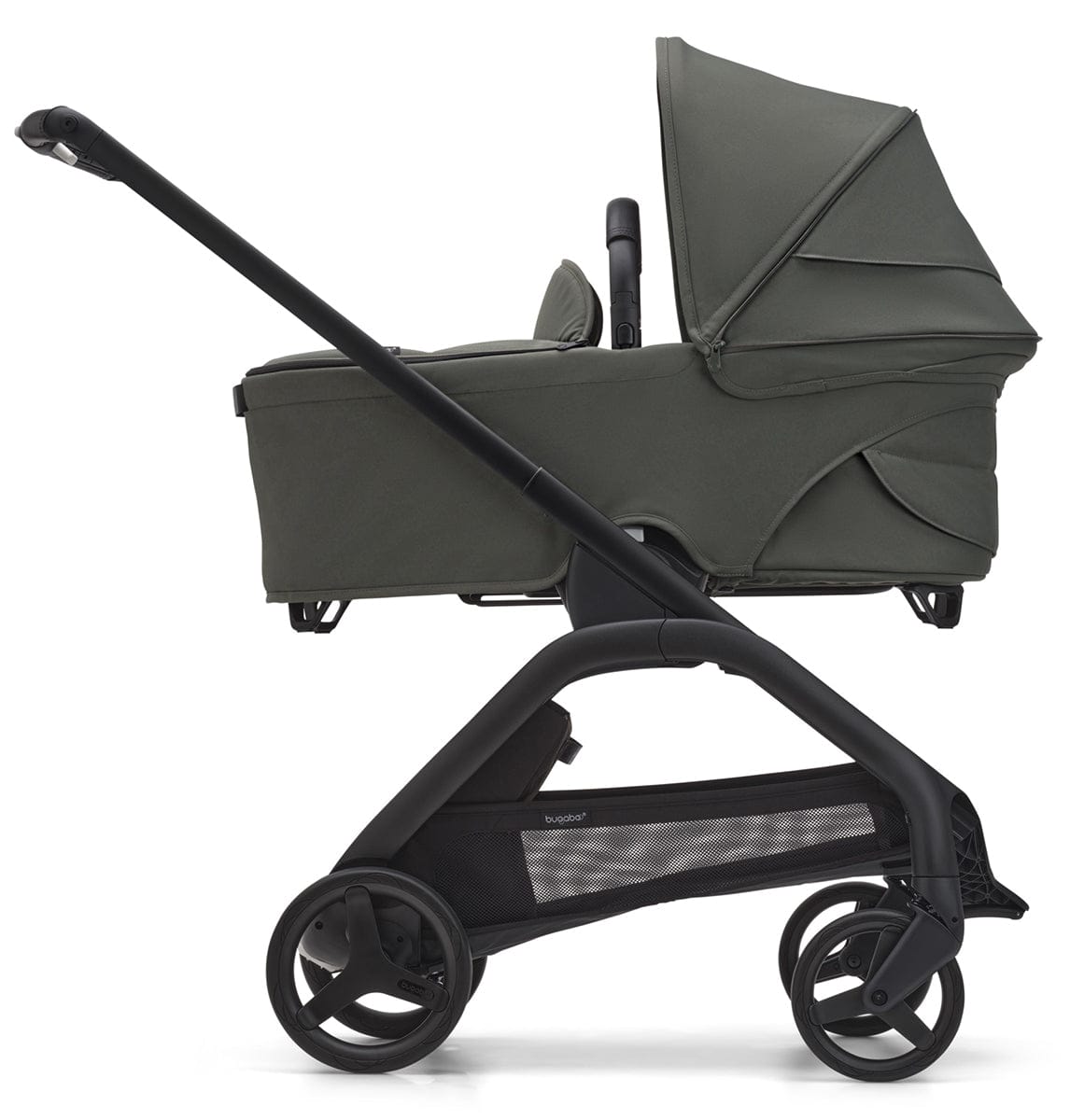 Bugaboo Dragonfly Complete Lightweight Compact Stroller + Bassinet - Black / Forest Green / Forest Green - 100176033