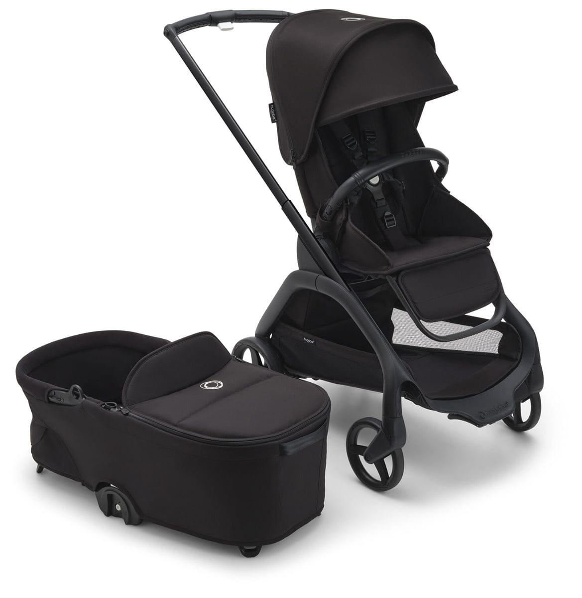 Bugaboo Dragonfly Complete Lightweight Compact Stroller + Bassinet - Black / Midnight Black / Midnight Black - 100176034