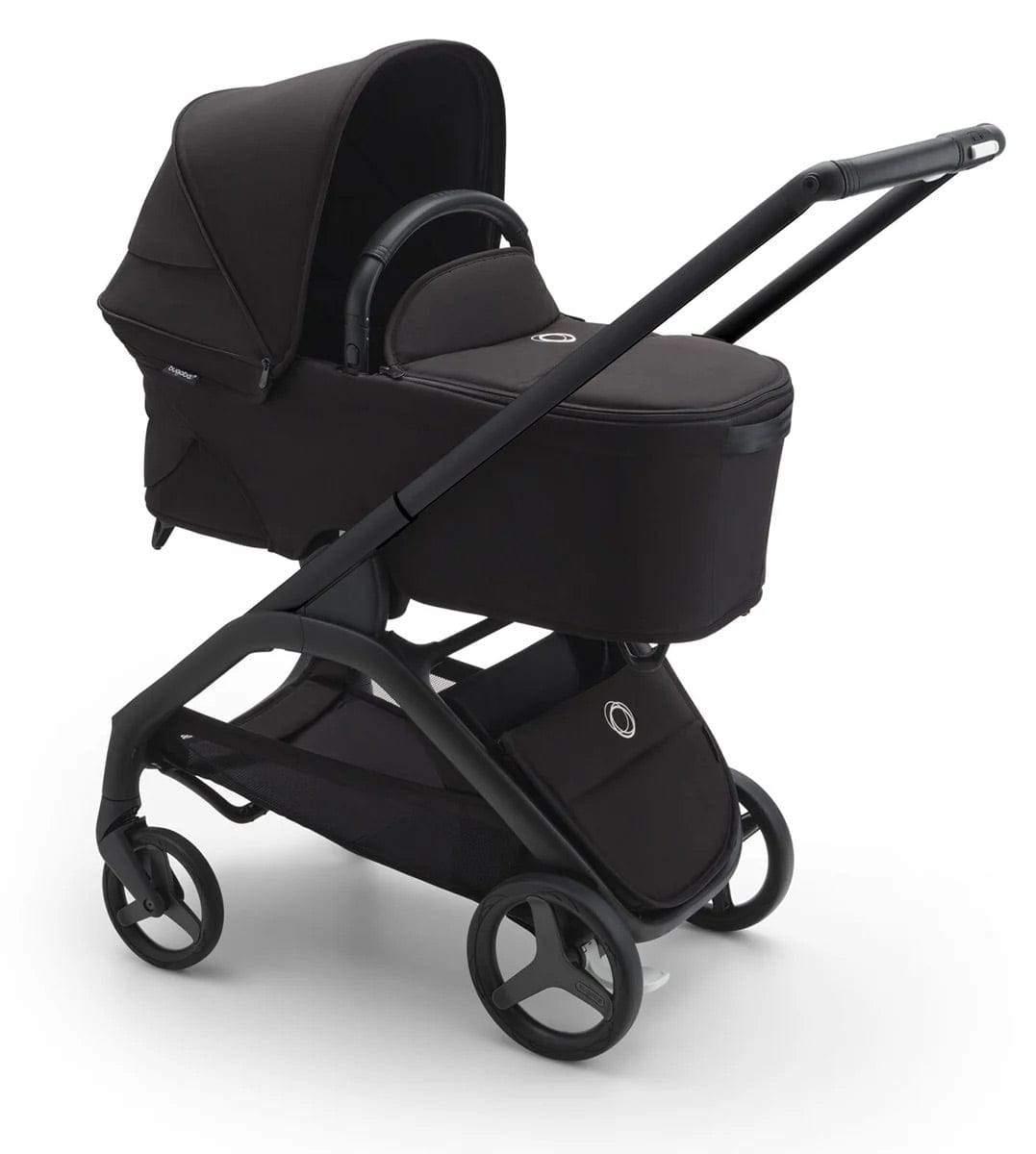 Bugaboo Dragonfly Complete Lightweight Compact Stroller + Bassinet - Black / Midnight Black / Misty White (Albee Exclusive) - 100176045