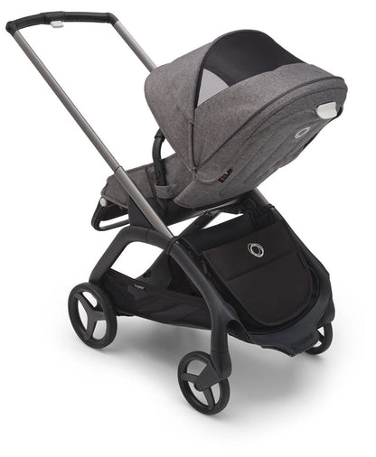 Bugaboo Dragonfly Complete Lightweight Compact Stroller + Bassinet - Graphite / Grey Melange / Grey Melange - 100176031