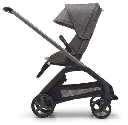 Bugaboo Dragonfly Complete Lightweight Compact Stroller + Bassinet - Graphite / Grey Melange / Grey Melange - 100176031