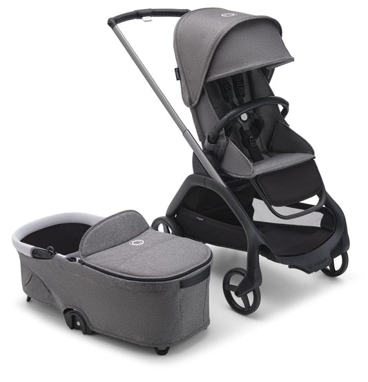 Bugaboo Dragonfly Complete Lightweight Compact Stroller + Bassinet - Graphite / Grey Melange / Grey Melange - 100176031