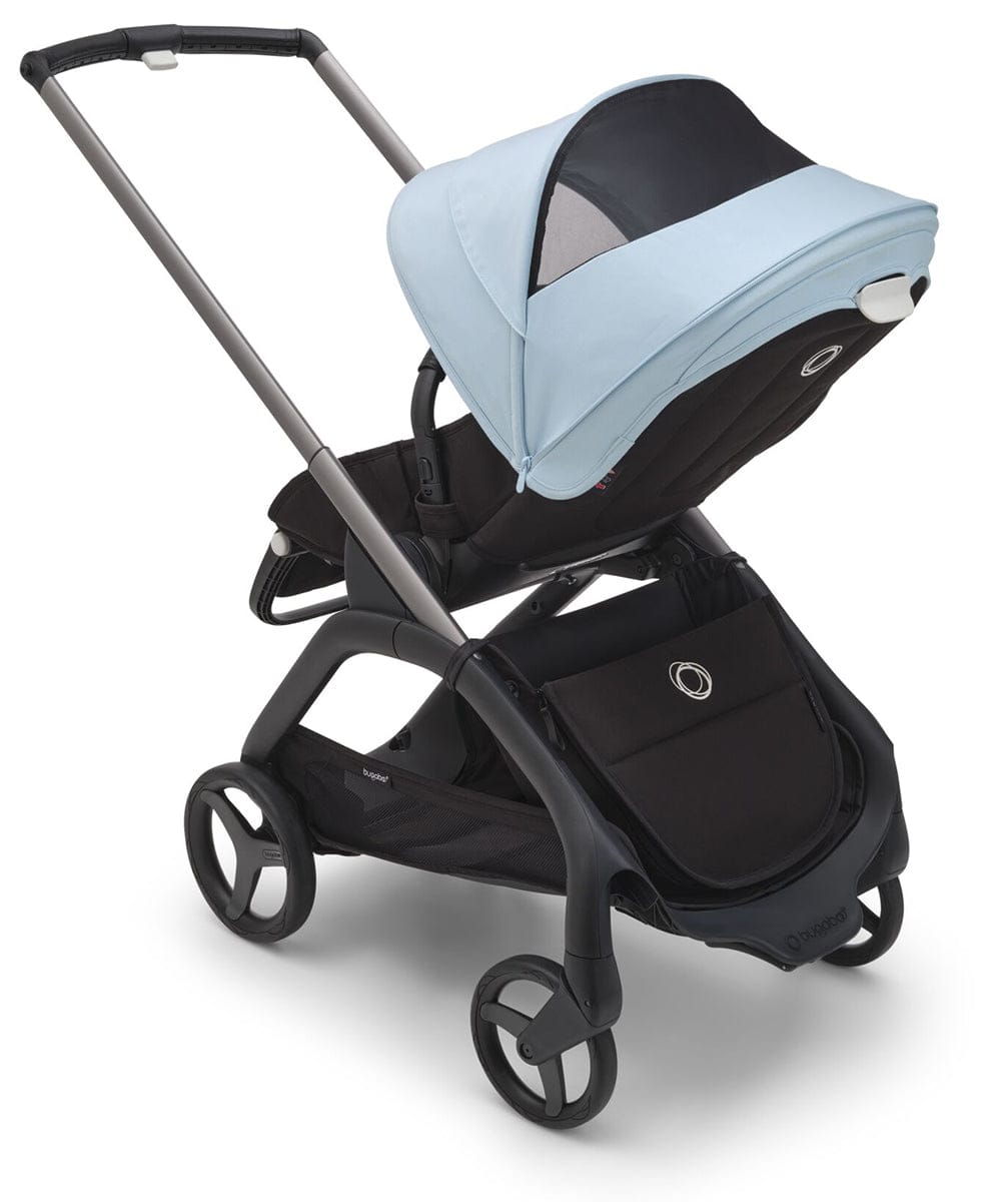 Bugaboo Dragonfly Complete Lightweight Compact Stroller + Bassinet - Graphite / Midnight Black / Skyline Blue - 100176043