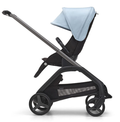 Bugaboo Dragonfly Complete Lightweight Compact Stroller + Bassinet - Graphite / Midnight Black / Skyline Blue - 100176043