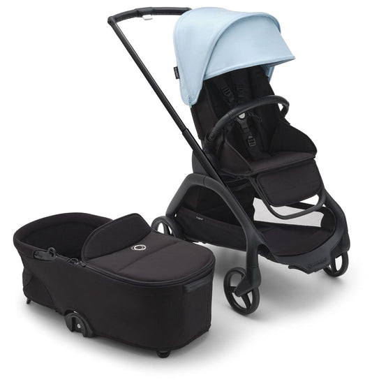 Bugaboo Dragonfly Complete Lightweight Compact Stroller + Bassinet - Graphite / Midnight Black / Skyline Blue - 100176043