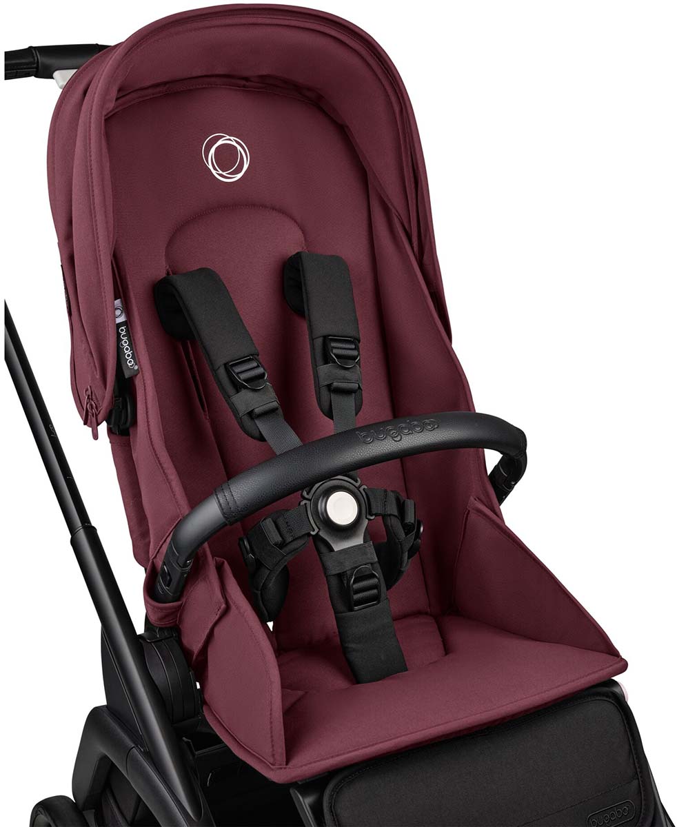 Bugaboo Dragonfly Complete Lightweight Compact Stroller - Black / Dark Cherry / Dark Cherry - 100176085