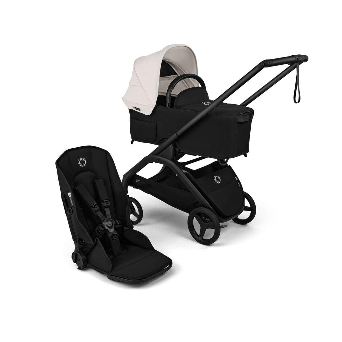Bugaboo Dragonfly Plus Seat & Bassinet Complete - Black / Heritage Black / Misty White - 100515006