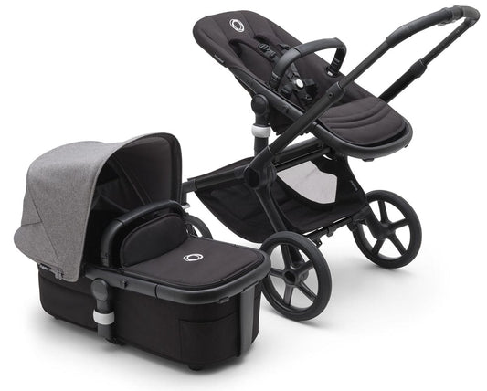 Bugaboo Fox 5 Complete Stroller Bundle - Black / Midnight Black / Grey Melange - 100051042-100167012
