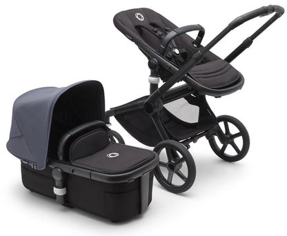Bugaboo Fox 5 Complete Stroller Bundle - Black / Midnight Black / Stormy Blue - 100051042-100167009