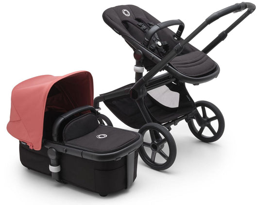 Bugaboo Fox 5 Complete Stroller Bundle - Black / Midnight Black / Sunrise Red