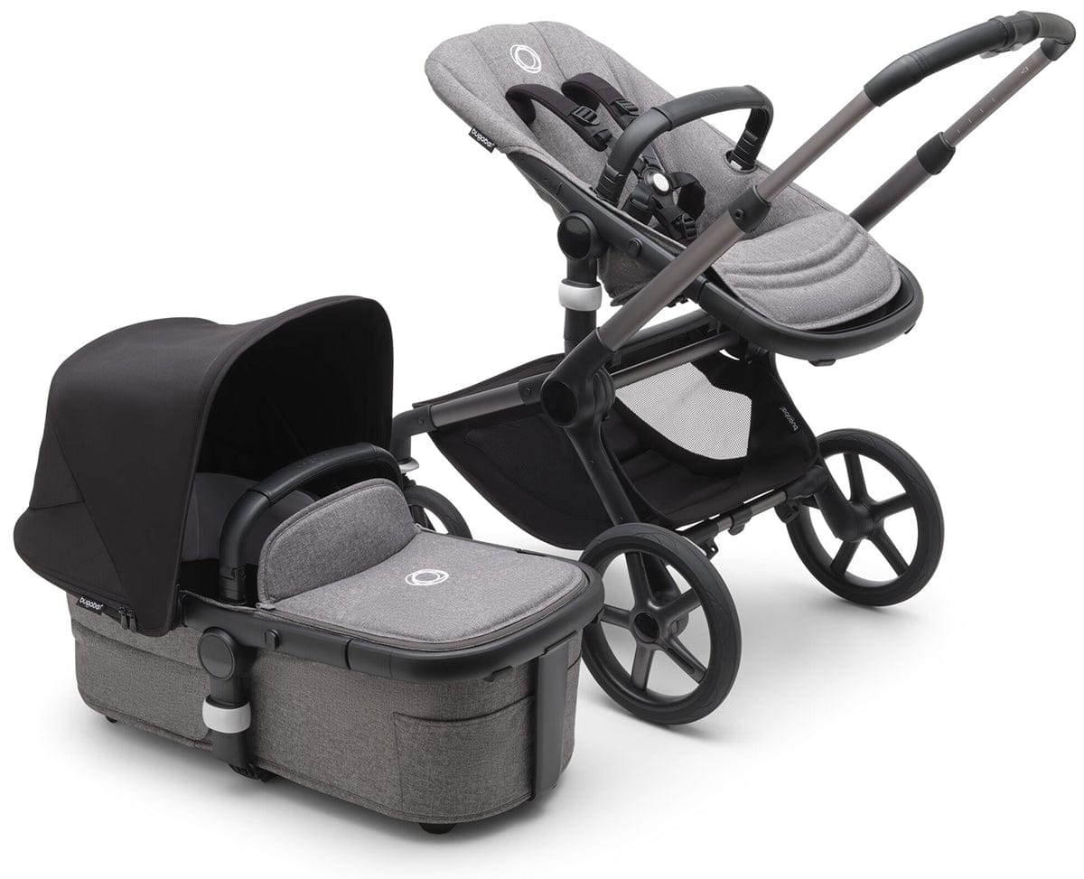 Bugaboo Fox 5 Complete Stroller Bundle - Graphite / Grey Melange / Midnight Black - 100051035-100167008