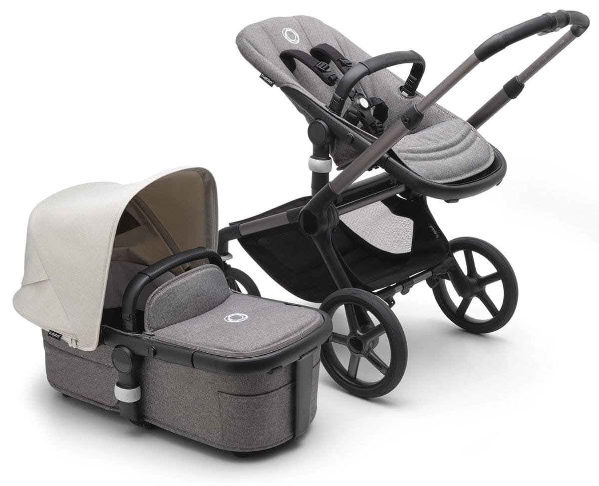 Bugaboo Fox 5 Complete Stroller Bundle - Graphite / Grey Melange / Misty White