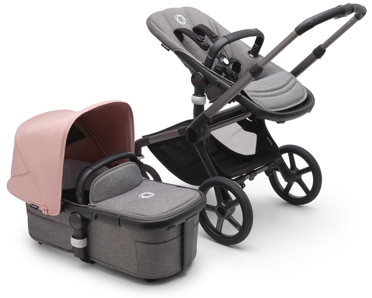Bugaboo Fox 5 Complete Stroller Bundle - Graphite / Grey Melange / Morning Pink - 100051035-100167013