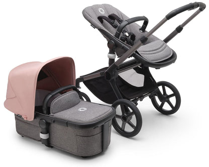 Bugaboo Fox 5 Complete Stroller Bundle - Graphite / Grey Melange / Morning Pink - 100051035-100167013