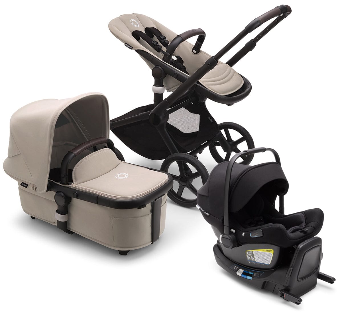 Bugaboo Fox 5 + Turtle Air Travel System Bundle - Black / Desert Taupe / Black - 100051061-80803ZW03