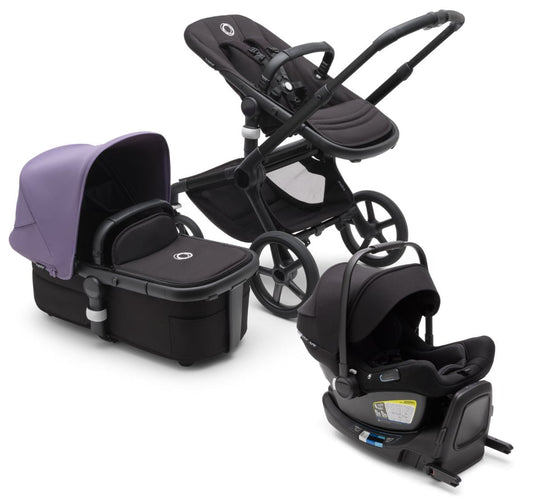 Bugaboo Fox 5 + Turtle Air Travel System Bundle - Black / Midnight Black / Astro Purple / Black - 100051057-80803ZW03