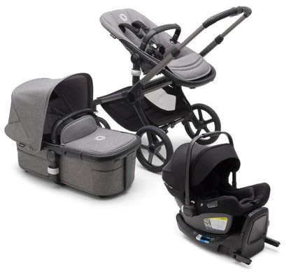 Bugaboo Fox 5 + Turtle Air Travel System Bundle - Graphite / Grey Melange / Grey Melange / Black - 100051035-80803ZW03