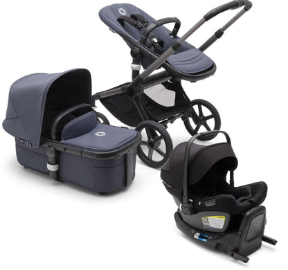 Bugaboo Fox 5 + Turtle Air Travel System Bundle - Graphite / Stormy Blue / Stormy Blue / Black - 100051050-80803ZW03