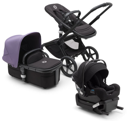 Bugaboo Fox 5 + Turtle One Travel System Bundle - Black / Midnight Black / Astro Purple / Black - 100051057-81703ZW01