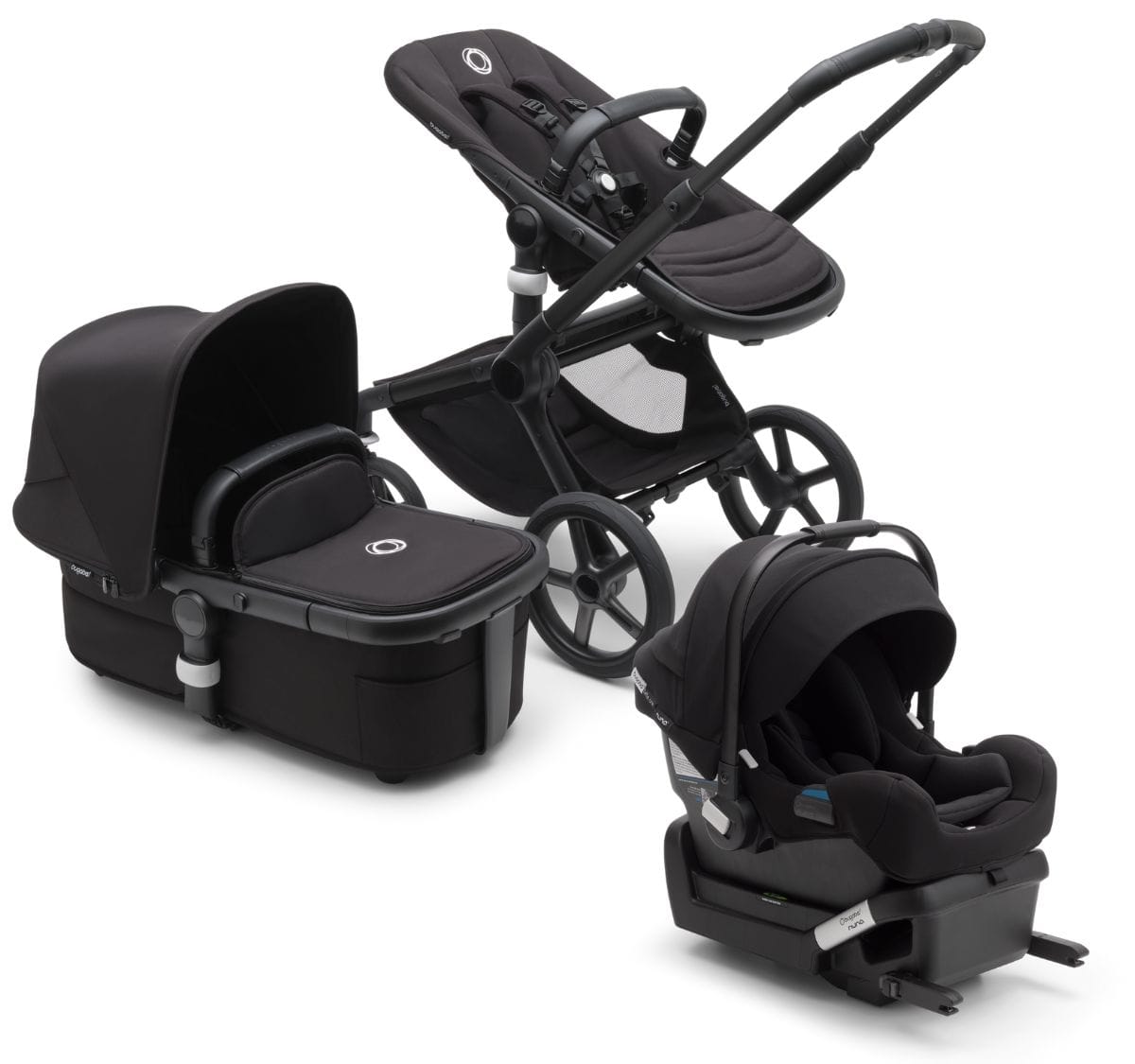 Bugaboo Fox 5 + Turtle One Travel System Bundle - Black / Midnight Black / Midnight Black / Black - 100051042-81703ZW01