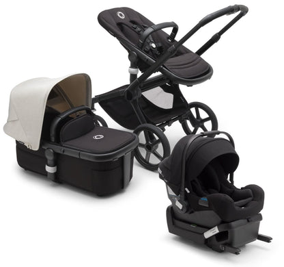 Bugaboo Fox 5 + Turtle One Travel System Bundle - Black / Midnight Black / Misty White / Black - 100051049-81703ZW01