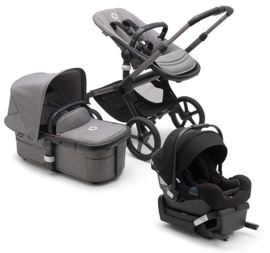 Bugaboo Fox 5 + Turtle One Travel System Bundle - Graphite / Grey Melange / Grey Melange / Black - 100051035-81703ZW01