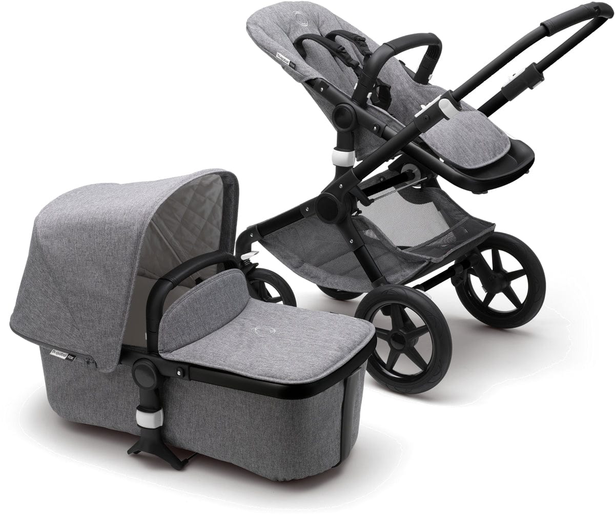 Bugaboo Fox Classic Complete Stroller - Black/Grey Melange