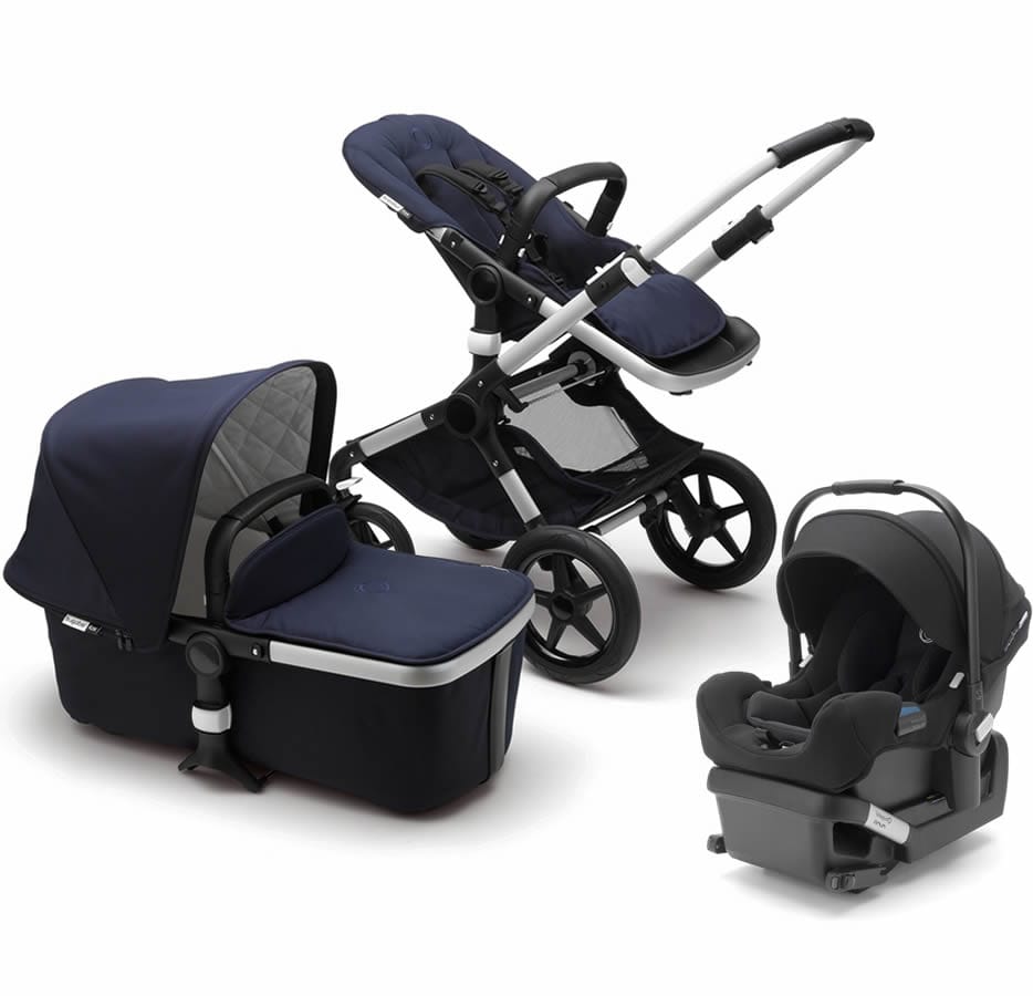 Bugaboo Fox Classic & Turtle Travel System - Aluminum/Dark Navy - 231170AA01-81701ZW01