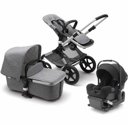Bugaboo Fox Classic & Turtle Travel System - Aluminum/Grey Melange - 231170AE01-81701ZW01