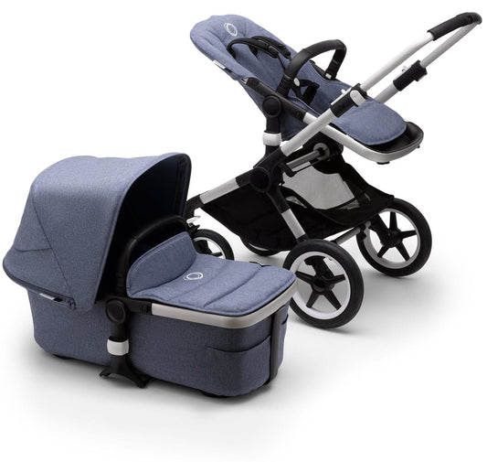 Bugaboo Fox2 Complete Stroller - Aluminum/Blue Melange/Blue Melange