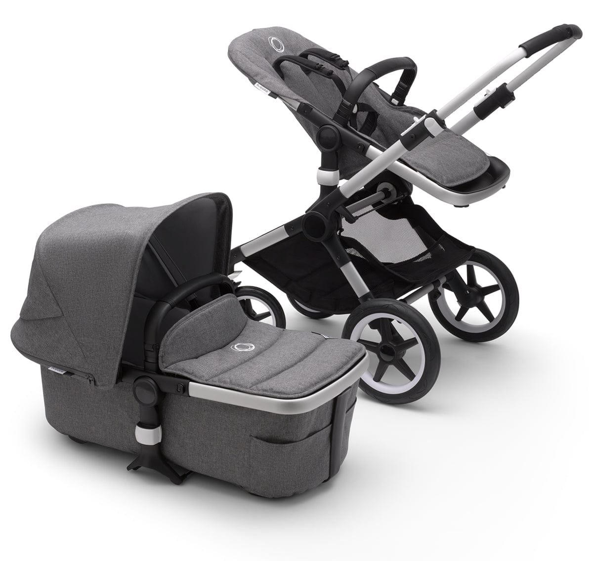Bugaboo Fox2 Complete Stroller - Aluminum/Grey Melange/Grey Melange