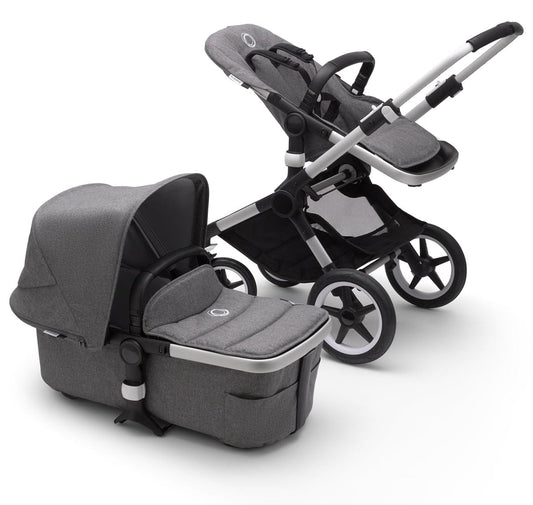 Bugaboo Fox2 Complete Stroller - Aluminum/Grey Melange/Grey Melange
