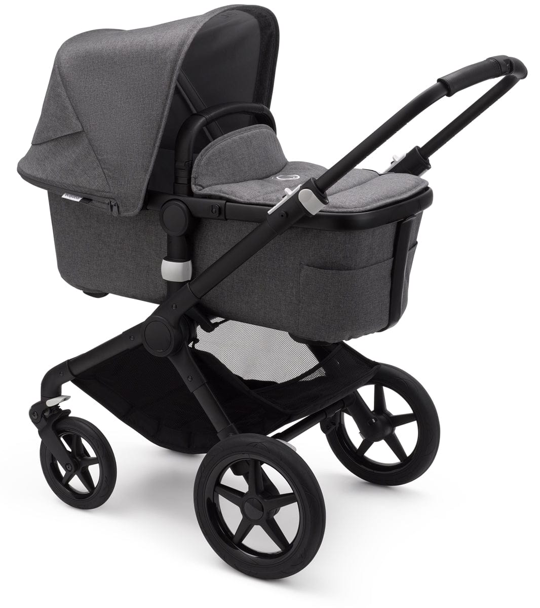 Bugaboo Fox2 Complete Stroller - Black/Grey Melange/Grey Melange - FOX2-BLK-GRY-GRY