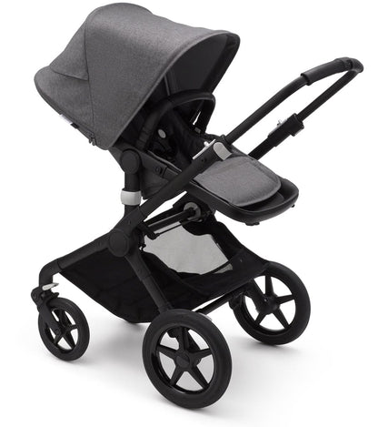 Bugaboo Fox2 Complete Stroller - Black/Grey Melange/Grey Melange - FOX2-BLK-GRY-GRY