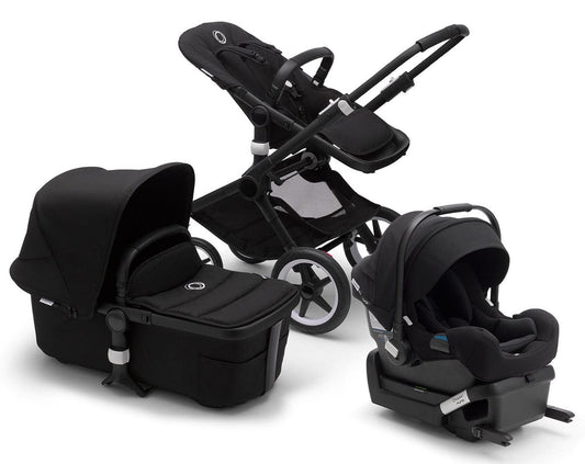Bugaboo Fox2 + Turtle One Travel System Bundle - Black/Black/Black/Black