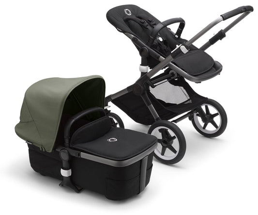 Bugaboo Fox3 Complete Stroller Bundle - Graphite / Midnight Black / Forest Green