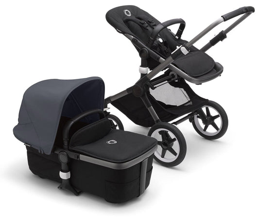 Bugaboo Fox3 Complete Stroller Bundle - Graphite / Midnight Black / Stormy Blue - 2306010048-2306010062