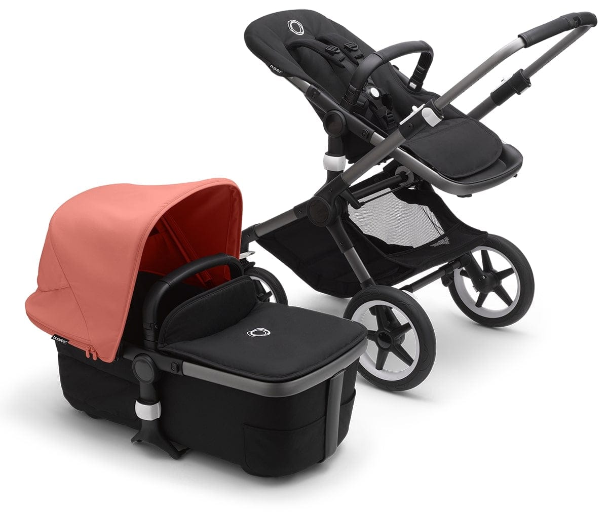 Bugaboo Fox3 Complete Stroller Bundle - Graphite / Midnight Black / Sunrise Red - 2306010048-2306010064