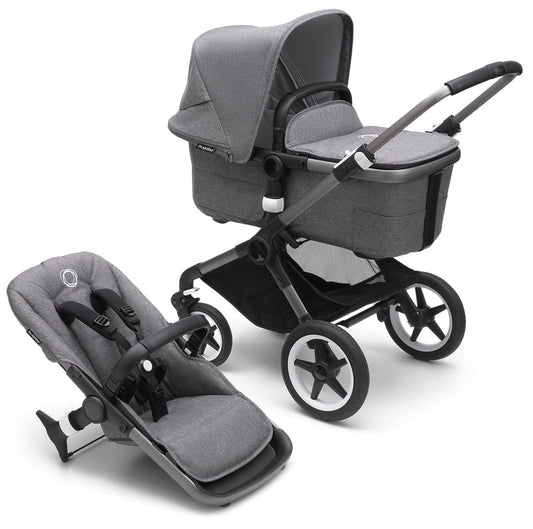 Bugaboo Fox3 Complete Stroller (One Box) - Graphite / Grey Melange / Grey Melange - 2306010010