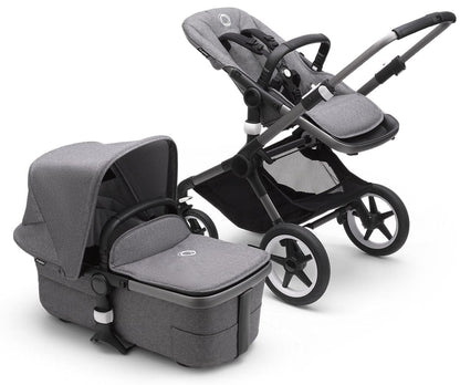 Bugaboo Fox3 Complete Stroller (One Box) - Graphite / Grey Melange / Grey Melange - 2306010010