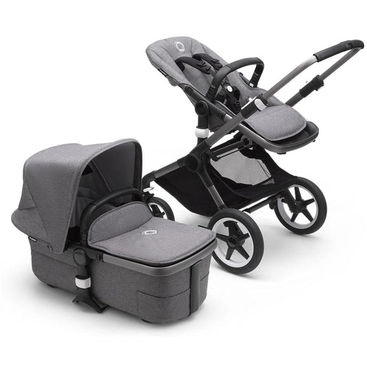 Bugaboo OPEN BOX Fox3 Complete Stroller (One Box) - Graphite / Grey Melange / Grey Melange - 2306010010-OB